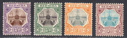 Bermuda 1906-1910 Wmk Multi CA, Mint Mounted, Sc# ,SG 34,35,39,42, Mi - Bermudes