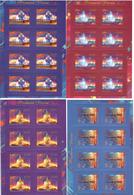 Russia 2009 . Fountains. 4 Sheetlets, Each Of 8 . Michel # 1614-17  FB - Nuevos