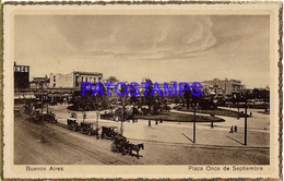 132670 ARGENTINA BUENOS AIRES PLAZA ONCE DE SEPTIEMBRE & CAR AUTO POSTAL POSTCARD - Belice