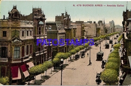 132706 ARGENTINA BUENOS AIRES AVENIDA CALLAO & TRANVIA TRAMWAY  POSTAL POSTCARD - Belize