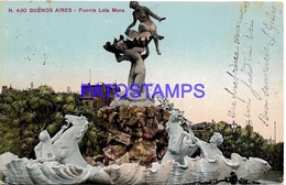 132737 ARGENTINA BUENOS AIRES FUENTE LOLA MORA CIRCULATED TO FRANCE POSTAL POSTCARD - Belice