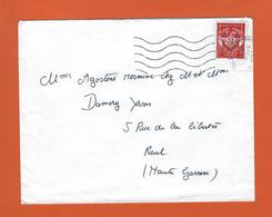 LETTRE FRANCE Obl Mécanique ROCHEFORT AIR  THEME AVIATION MILITAIRE BASE - Militaria