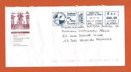 LETTRE FRANCE  Obl SALON DE PROVENCE THEME VILLE ARIANE ESPACE FUSÉE - Mechanical Postmarks (Advertisement)