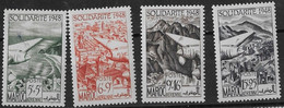 ⭐ Maroc - Poste Aérienne - YT N° 70 à 73 ** - Neuf Sans Charnière - 1949 ⭐ - Luftpost