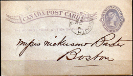 Canada-0006 - Cartolina Postale Da 1 Cent. - USATA - - 1860-1899 Regno Di Victoria