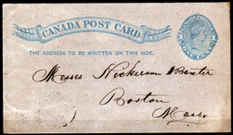 Canada-0007 - Cartolina Postale Da 1 Cent. - USATA - - 1860-1899 Reign Of Victoria
