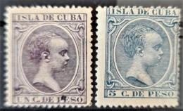 CUBA 1890/96 - MLH - Sc# 132, 146 - 1c 5c - Kuba (1874-1898)