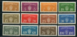 NORWAY 1933 Official Stamps Mostue Lithographed Printings (12) MNH / **. Michel 9 I - 21 I;  SG O231-42 - Dienstzegels