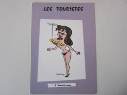Carte Postale Illustrateur G MEUNIER Les Touristes, L'américaine - Meunier, G.