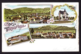 1900 Litho-Ansichtskarte Gruss Aus Turbenthal. Stempel Turbenthal 31.12.1900. Ankunftsrasierklingenstempel Zürich. - Turbenthal
