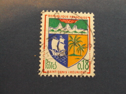 1941-66  ARMOIRIES  -Oblitéré N°  1354   A    "  St Denis La Réunion "     Net  0.50   "    Crest  " - 1941-66 Armoiries Et Blasons