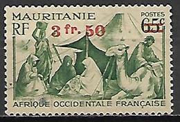 MAURITANIE    -    1944 .  Y&T N° 133 Oblitéré.   Surchargé - Gebruikt