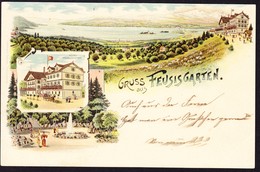 Um 1900 Ungelaufene Litho AK Gruss Aus Feusisgarten. Feusisberg - Feusisberg