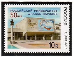 Russia 2010 . Peoples' Friendship University-50. 1v: 10R.  Michel # 1624 - Nuevos