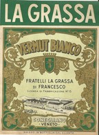 7774 " LA GRASSA - VERMUT BIANCO -FRATELLI LA GRASSA DI FRANCESCO-CONEGLIANO VENETO " TRENO - ETICHETTA ORIGINALE - Autres & Non Classés