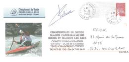 2002 Championnats Du Monde De Canoë-Kayak: Bourg Saint Maurice: Entier-postal PAP - Kanu