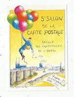 Cp, Bourses & Salons De Collections,  5 E Salon De La Carte Postale ,amicale Des Cartophiles De L'Anjou,Angers 1985 - Bourses & Salons De Collections