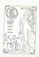 Cp, Bourses & Salons De Collections,  1 Ere Exposition Numismatique Cartophile Et Bibliophile à FUMEL , Lot ,  1981 - Bourses & Salons De Collections