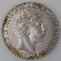 Allemagne, Preussen, 3 Mark 1910 A, TTB, KM#527 - 2, 3 & 5 Mark Silber