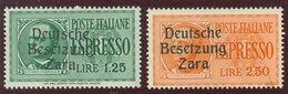ITALIA - OCC. TEDESCA ZARA ESPRESSI SASS. 1 - 2 NUOVI - German Occ.: Zara
