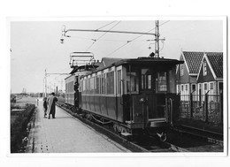 VOLENDAM Environs (pays Bas) Carte Photo Tramway Ligne Amsterdam Volendam 1955 - Volendam