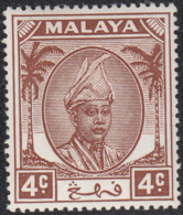 Malaya Pahang 1950 MH Sc #53 4c Sultan Abu Bakar - Pahang