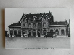 PHOTO Repro De CPA - Gare - La Gare De Gennevilliers - Treinen