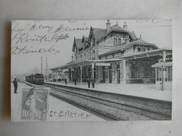 PHOTO Repro De CPA - Gare - La Gare De Saint Gratien - Eisenbahnen