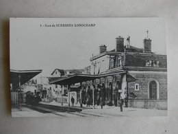 PHOTO Repro De CPA - Gare - La Gare De Suresnes Longchamp - Treni