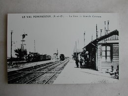 PHOTO Repro De CPA - Gare - Le Val Pompadour - La Gare De Grande Ceinture - Eisenbahnen