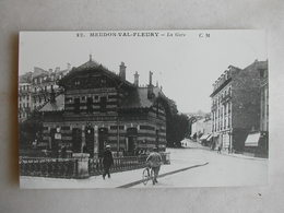 PHOTO Repro De CPA - Gare - La Gare De Meudon Val Fleury - Treinen