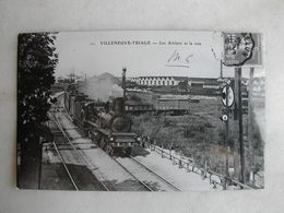 PHOTO Repro De CPA (J. Renaud) - Train - Villeneuve Triage - Les Ateliers Et La Voie - Trains