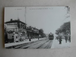 PHOTO Repro De CPA - Gare - Stains - Les Quais De La Gare Du Nord - Treinen