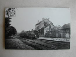 PHOTO Repro De CPA - Gare - La Gare De Luzarches - Treinen