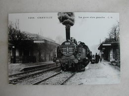 PHOTO Repro De CPA (la Vie Du Rail) - Gare - La Gare De Chaville - Rive Gauche - Treni