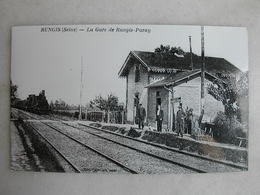 PHOTO Repro De CPA (la Vie Du Rail) - Gare - La Gare De Rungis Paray - Treinen