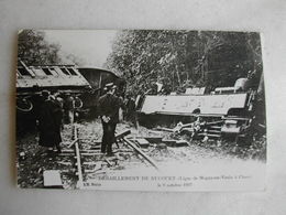 PHOTO Repro De CPA - Train - Déraillement De Nucourt - Ligne De Magny En Vexin à Chars - Le 9 Octobre 1907 - Trains