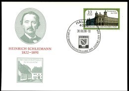 DDR PP21 B1/001 Privat-Postkarte HEINRICH SCHLIEMANN Sost. 30.06.1990 NGK 7,00 € - Postales Privados - Usados