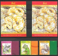 Delcampe - Malaysia 2013 MiNr. 2028 - 2032 (Block 167-168) Exotic Pets Reptiles 3v + 2 S\SH MNH** 10.40 € - Nager