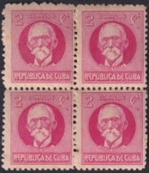 1917-358 CUBA REPUBLICA 1917 2c MAXIMO GOMEZ PATRIOTAS PERMANENTES ORIGINAL GUM - Unused Stamps