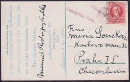 1917-H-356 CUBA REPUBLICA 1922 2c POSTCARD RARE POSTMARK CAMAGUEY TO CZECHOSLOVAKIA, LIBERTY STREET. - Briefe U. Dokumente