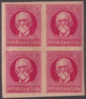 1925-33 CUBA REPUBLICA 1925 2c MAXIMO GOMEZ PATRIOTAS PERMANENTES IMPERFORATED ORIGINAL GUM. - Unused Stamps