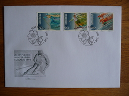 (3) LIECHTENSTEIN 1997 Mi-Nr. 1162/64 FDC - Hiver 1998: Nagano