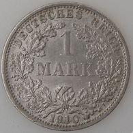 Allemagne, Empire, 1 Mark 1910 F, TTB, KM#14. - 1 Mark