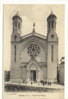 Carte Postale Ancienne Rians - Façade De L'Eglise - Rians