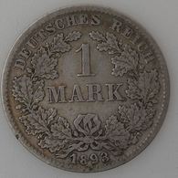 Allemagne, Empire, 1 Mark 1893 D, TB/TTB, KM#14. - 1 Mark