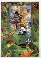 BATUM - Cinderella - 1997 - Animal Preservation, Red O/p Pacific '97 & Scout Logo - Perf 4v Sheet - Mint Never Hinged - Georgië