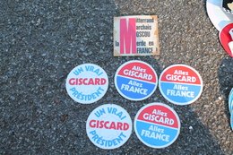 Autocollants De La Campagne Présidentielle De 1974 Giscard D Estaing - Stickers
