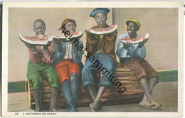 African-Americans - A Watermelon Feast - Black Americana