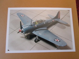 CAGI3 Format Carte Postale Env 15x10cm : SUPERBE (TIRAGE UNIQUE) PHOTO MAQUETTE PLASTIQUE 1/48e SBD DAUNTLESS MIDWAY - Avions